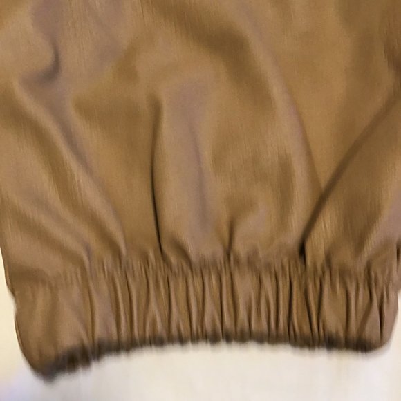 LUNA Allegra Tan Italian Faux Leather Joggers With Pockets - Picture 5 of 11